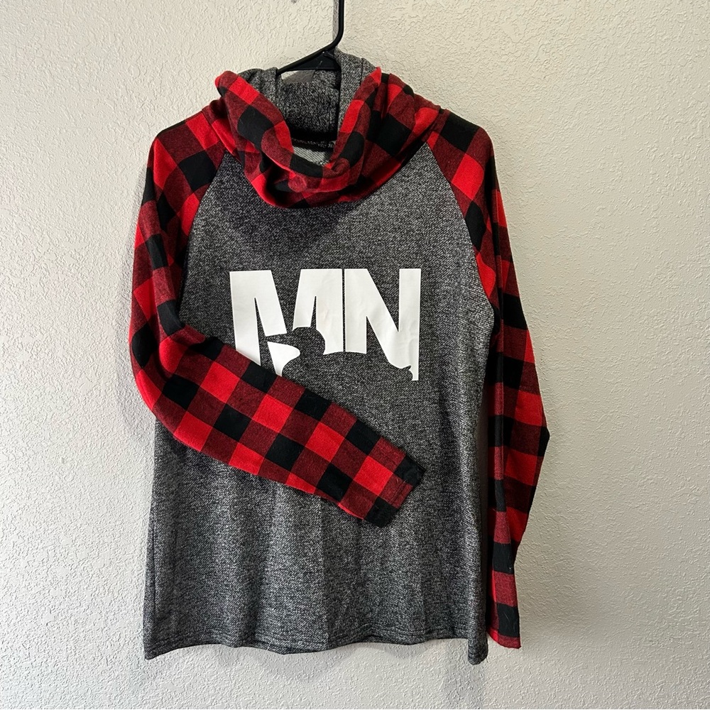 MN Buffalo plaid sweatshirt